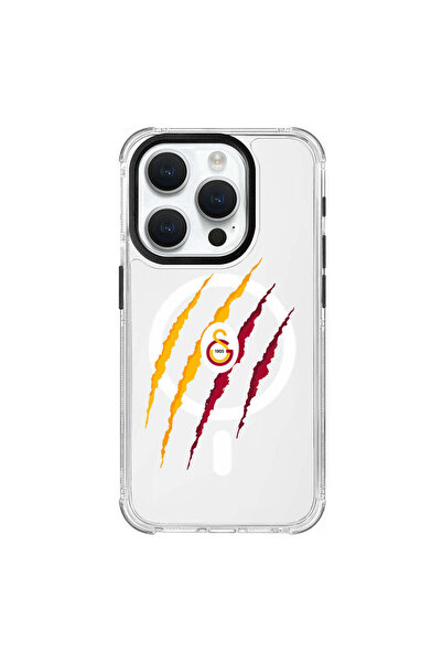Galatasaray iPhone 15 Pro Uyumlu Galatasaray Aslan Pençe Magsafe Lisanslı Tel...