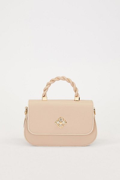 Levidor Nude Twist Pattern Handbag