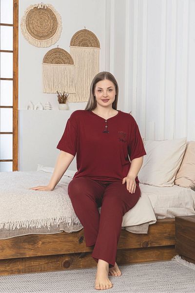 Asel Plus Size Lycra Combed Cotton Pajama Set