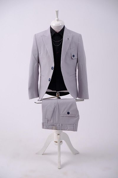 Doctor junior Seersucker Boy's Slim Fit Suit