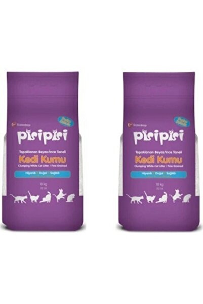 Pisipisi Pisi Pisi Pudra Kokulu Bentonit Kedi Kumu Ince Taneli( 10kg 12 Lit)2 Adet