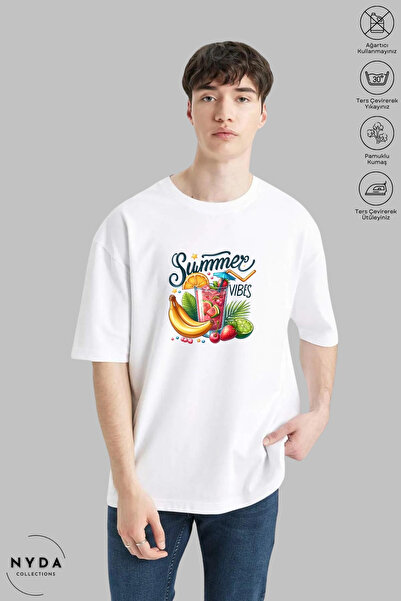 Nyda Collections Unisex majica kratkih rukava sa okruglim izrezom, letnji sti...
