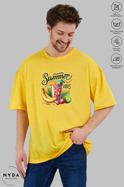 Nyda Collections Unisex majica kratkih rukava sa okruglim izrezom, letnji sti...