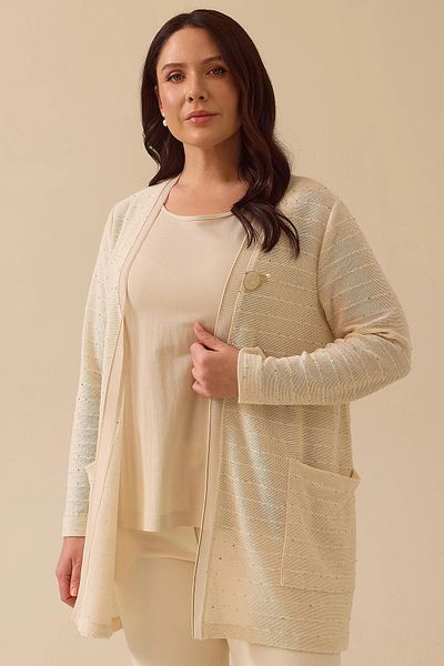 Gala-Xi Galaxi Women Plus Size Accessories Underwear Blouse Top Suit 4004 Cream