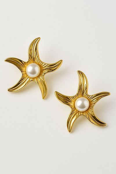 Bermecy Silken Trace |   Starfish Earrings
