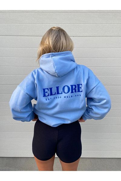 CLAYES Women's Ellore Baby Blue Oversize Sweatshirt