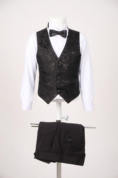 Doctor junior Boy's Tuxedo Suit - Shirtless / Embroidered - Mnvs2290
