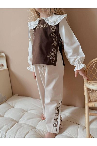 YİGİT BUTİK Yigit Boutique Girl's Set with Vest