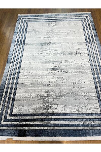Akrilik Grey Blue Makina Halısı 160x230
