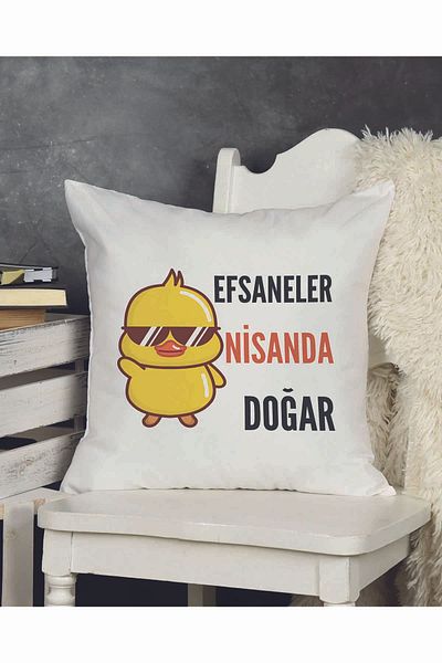 qoeuyl boutique Legends Are Born in Nisanda Printed Birthday Gift Fiber Satin Decorative Pillow