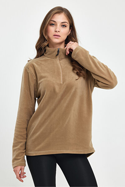 Superlife Γυναικείο φούτερ με μισό φερμουάρ Softech Fleece spr24pwk20