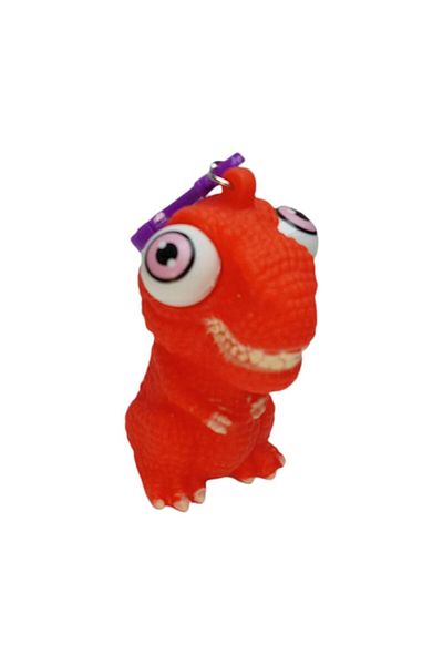 NEZADE STORE Lısınya Red Googly Eye Dinosaur Keychain