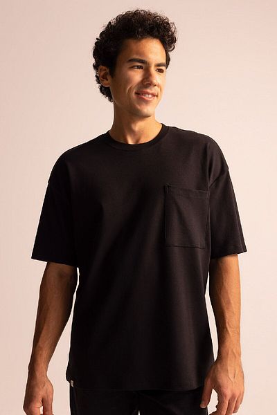DeFacto Crew Neck Oversize T-Shirt - 100% Cotton, Short Sleeve, Heavy Fabric T3661Az23Sp