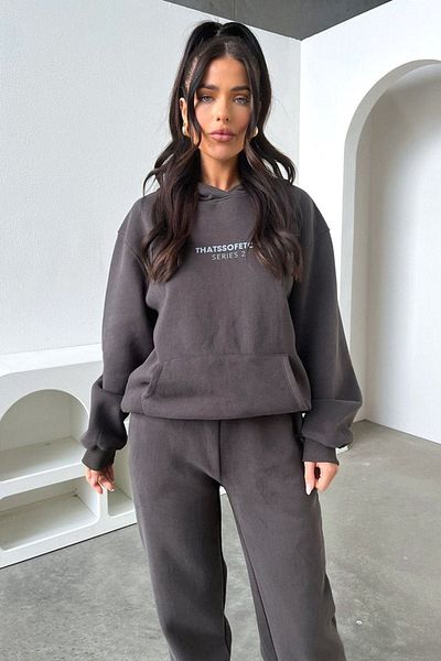 DUBU BUTİK Σετ αθλητικής φόρμας So Fetch Series 2 Φούτερ Jogger - Smoked Printed Oversize Raster Hooded