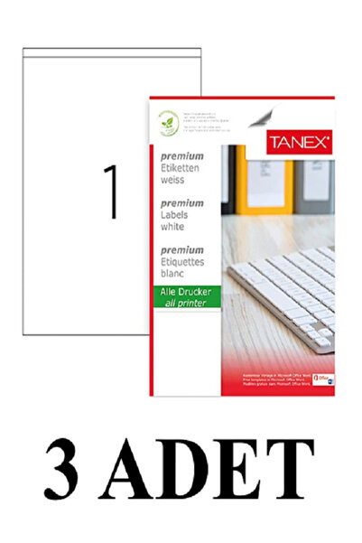 Tanex 3 ПАКЕТ TW-2294 210x294,86 мм A4 Лазерна етикетка 100 шт.