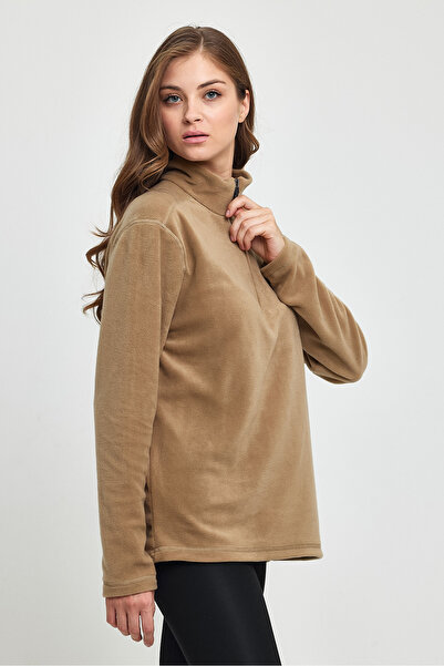 Superlife Γυναικείο φούτερ με μισό φερμουάρ Softech Fleece spr24pwk20