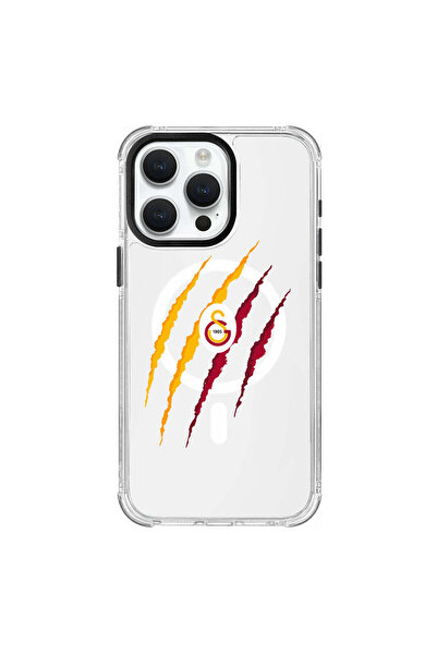 Galatasaray iPhone 15 Pro Max Uyumlu Galatasaray Aslan Pençe Magsafe Lisanslı Telefon Kılıfı