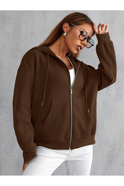 CLAYES Hooded Unisex Cardigan Sweatshirt - Plain Zipper
