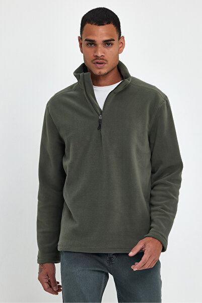 Superlife Men's Comfortable Softech Fleece Half Zipper Sweatshirt spr24pw20