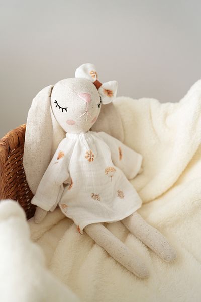 TBA COLLECTION Girl Rabbit Sleeping Companion - Boho Florals