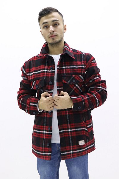 Lee L222351600 Men's Red Shacket Jacket