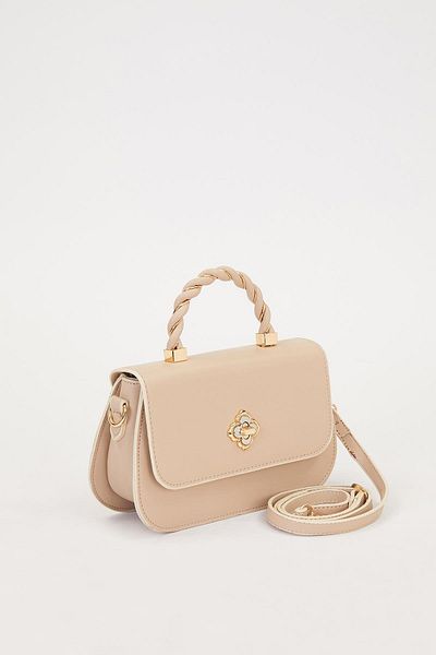 Levidor Nude Twist Pattern Handbag