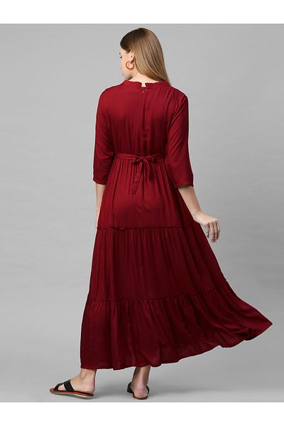 Tummy Women's Rayon Maternity & Nursing Dress