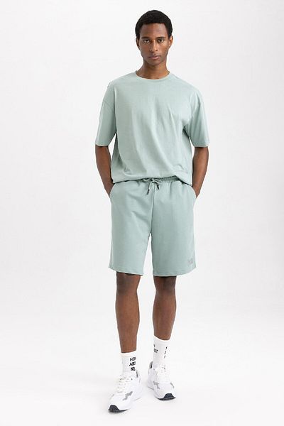 DeFacto Oversize Printed Cotton T-Shirt - Wide Fit, Crew Neck, Short Sleeve A1624Ax23Sm