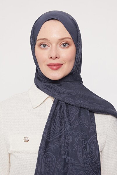 Levidor Navy Blue Indian Pattern Grazia Shawl