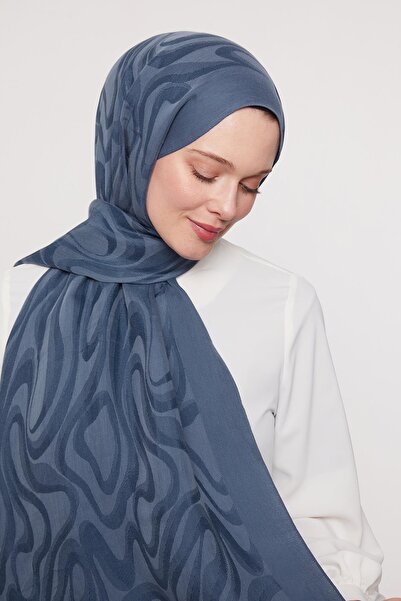 Levidor Model abstract albastru denim șal Grazia