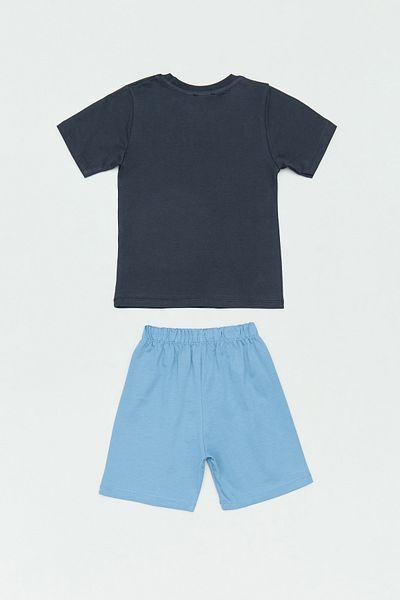 Fulla Moda Set pantaloni scurți pentru băiat cu imprimeu text și ursuleț