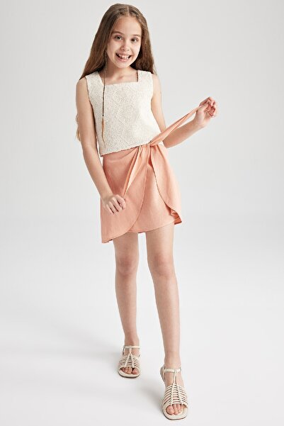 DeFacto Спідниця бавовняна для дівчинки на зав'язках Z8285a623sm