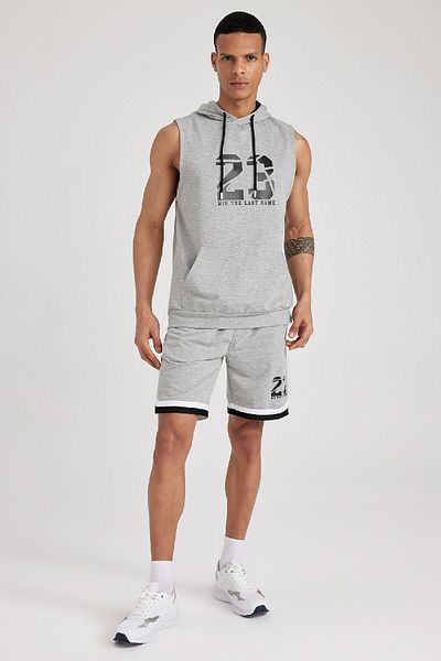 DeFacto Fit Standard Fit Short Leg Printed Sports Shorts Z5602Az23Sp