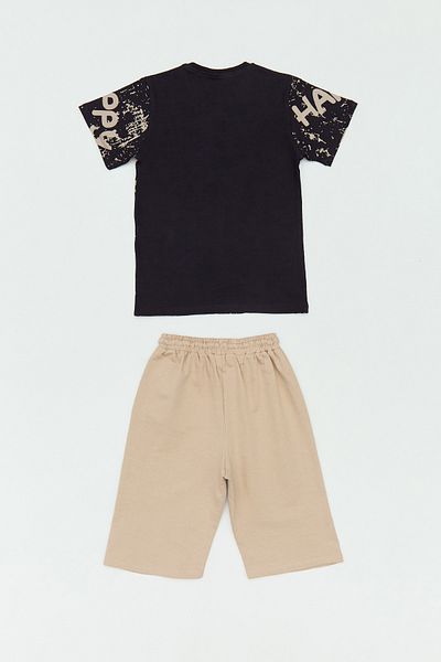 Fulla Moda Text Printed Boy's Shorts Suit