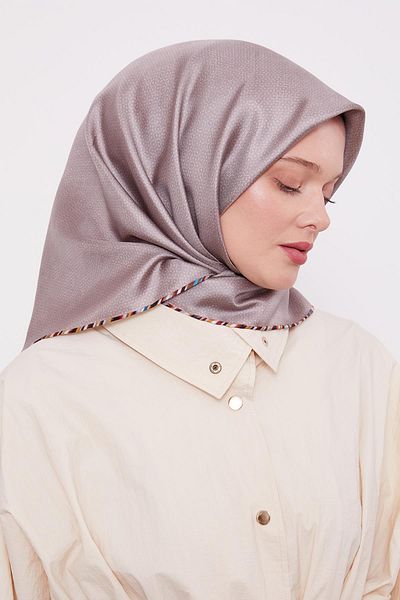 Levidor Μεταξωτό μαντίλι Twill με πέτρινο στίγμα
