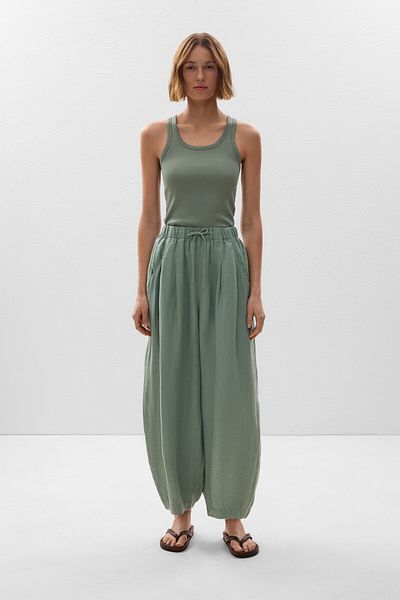 Oysho 100% Linen Balloon Trousers