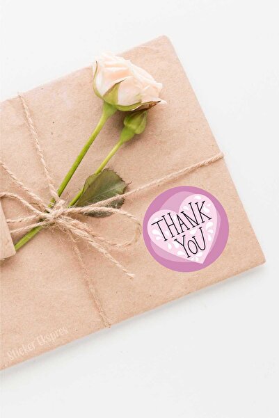 Sticker Ekspres Ljubičasto tekstuurna etiketa zahvale, pakovanje i nalepnica ...