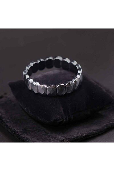 MYTAKIAĞACIMFH Terahertz Stone Bracelet - Natural Stone and Rolex Style