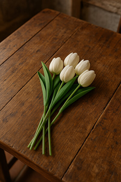 Home 5’li Islak Beyaz Lale Demeti