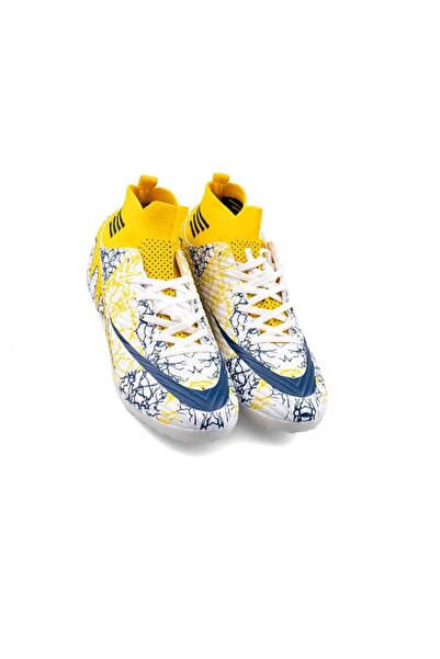 LALİGA Air Laliga Air Boom Model Halı Saha Ayakkabısı Beyaz/Sarı/Desenli Taraftar FB