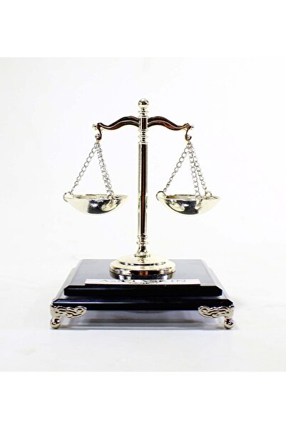 Genel Markalar Krom Adalet Terazisi Silver Ofis Makam Büro Hediyesi Hakim Sav...