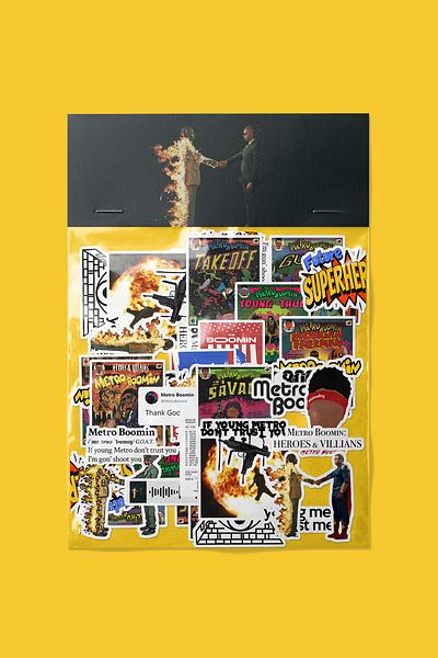 dadi ramba Πακέτο αυτοκόλλητων Metro Boomin - Bullet Journal - Agenda - Planner - Notebook - Αυτοκόλλητο αυτοκόλλητο φορητού υπολογιστή