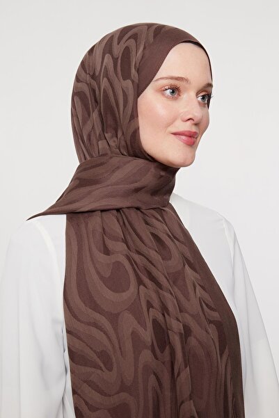 Levidor Καφέ αφηρημένο σχέδιο Grazia Shawl