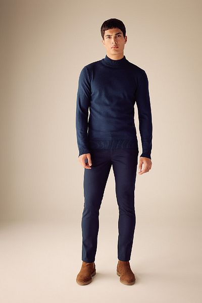 DeFacto Ναυτικό μπλε Slim Fit Slim Fit Half Turtleneck Basic Plain πουλόβερ πουλόβερ R1127az23wn