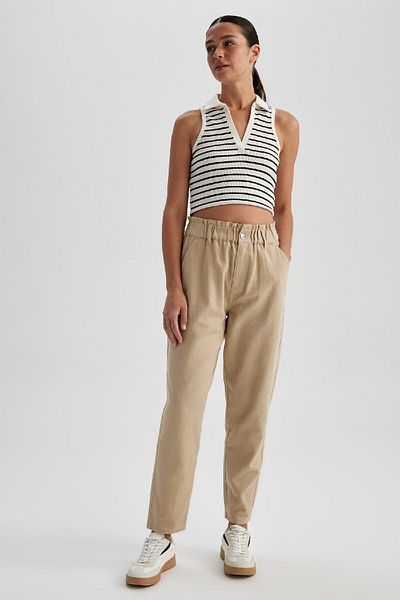 DeFacto Παντελόνι φαρδύ Gabardine %100 Cotton S2790az23wn