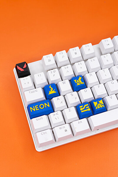 Makerpax Valorant Neon Keycaps Q-e-x-c Mekanik Klavye Tuşu