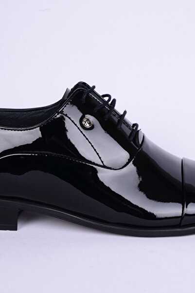 Pierre Cardin 7018 Λουστρίνι γυαλιστερά κλασικά μαύρα ανδρικά παπούτσια