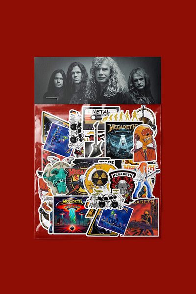 dadi ramba Pachet de autocolante Megadeth - Bullet Journal - Agenda - Planificator - Caiet - Autocolant pentru laptop