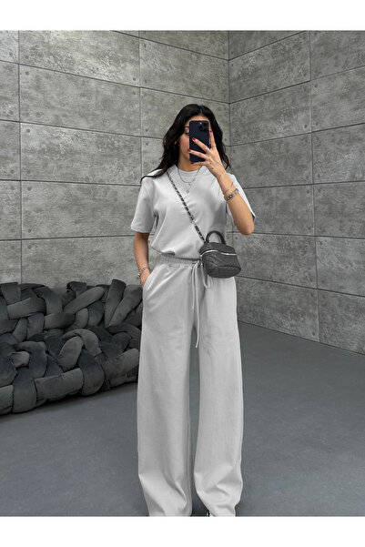 OKULCUBABA Ženski opušteni ležerni set kratkih rukava