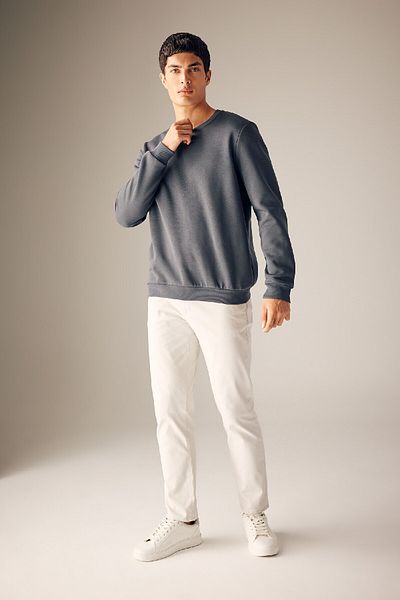DeFacto Φούτερ με κανονική εφαρμογή Crew Neck Thick Basic Απλό T3777az23au
